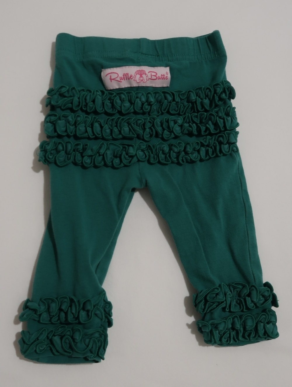 Ruffle Butts Green Ruffle Leggings 0-6 Months